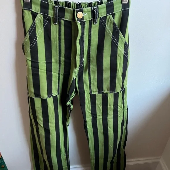 Green and Black Striped Big Bud Press Pants xs - Picture 2 of 4